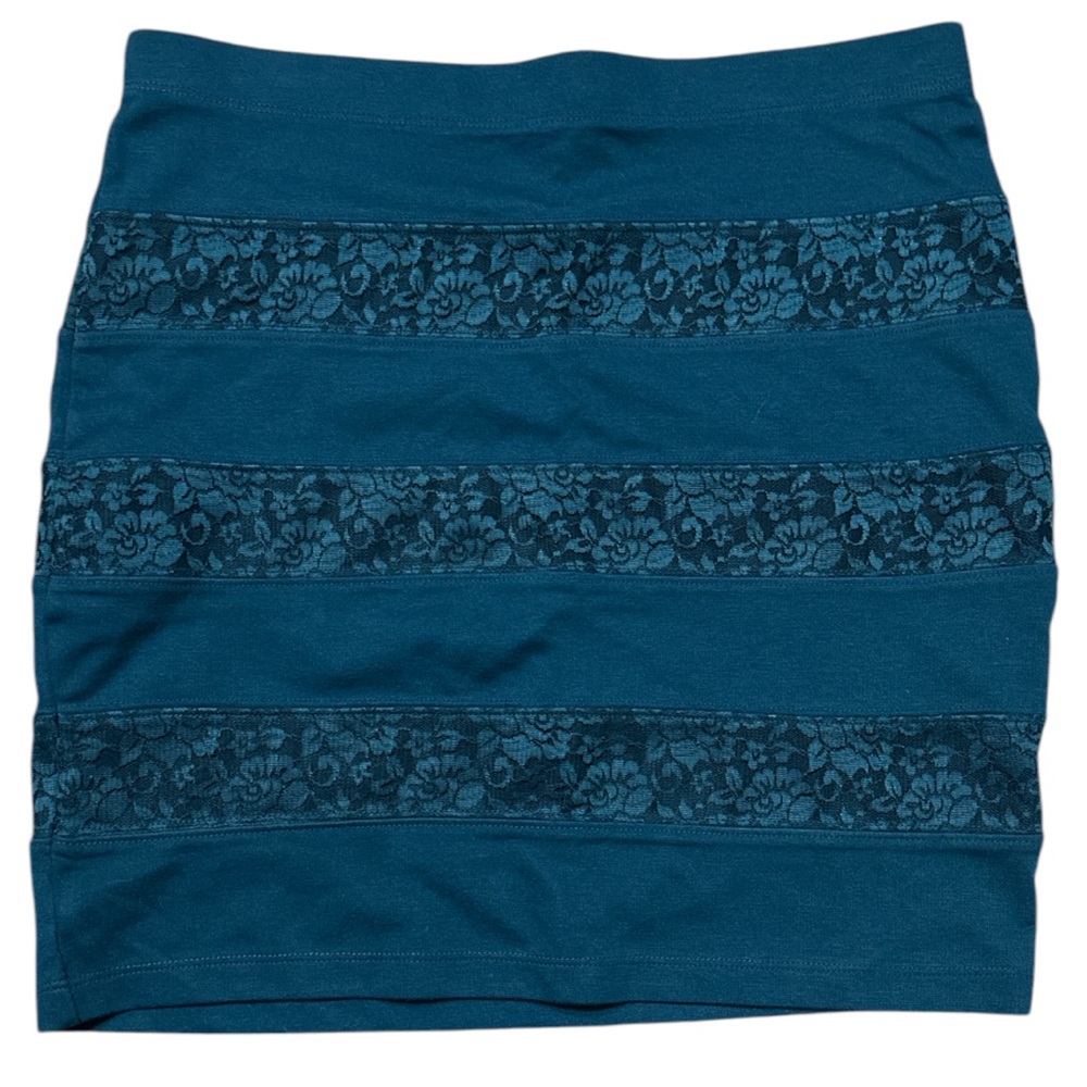 3/$7 Forever 21 Bluish Teal Pencil mini skirt size L